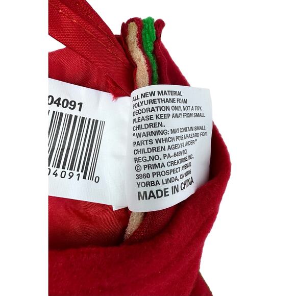 Velvet and Felt Christmas Stockings-Set of 2- Snowman & Christmas Candy!! - Picture 9 of 9